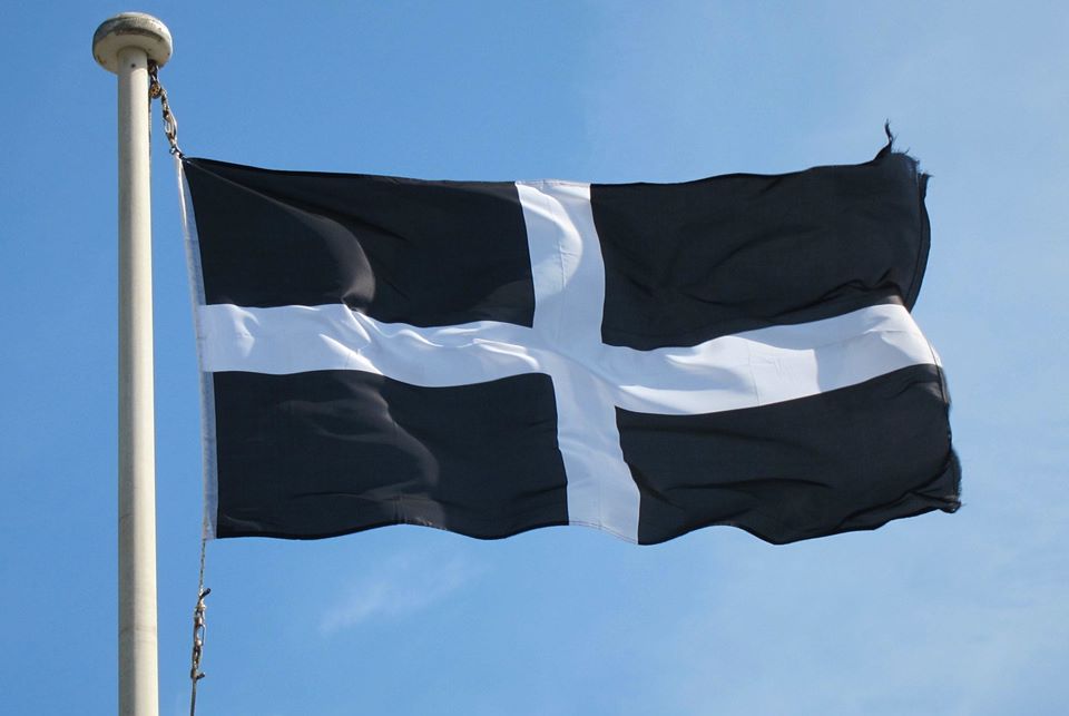 Cornish flag flying at certain places during the guided walking tour