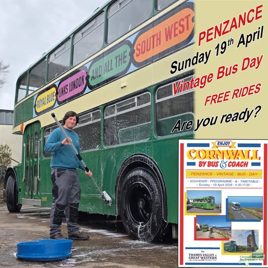 Vintage buses. Penzance. Sunday. No Free tour 