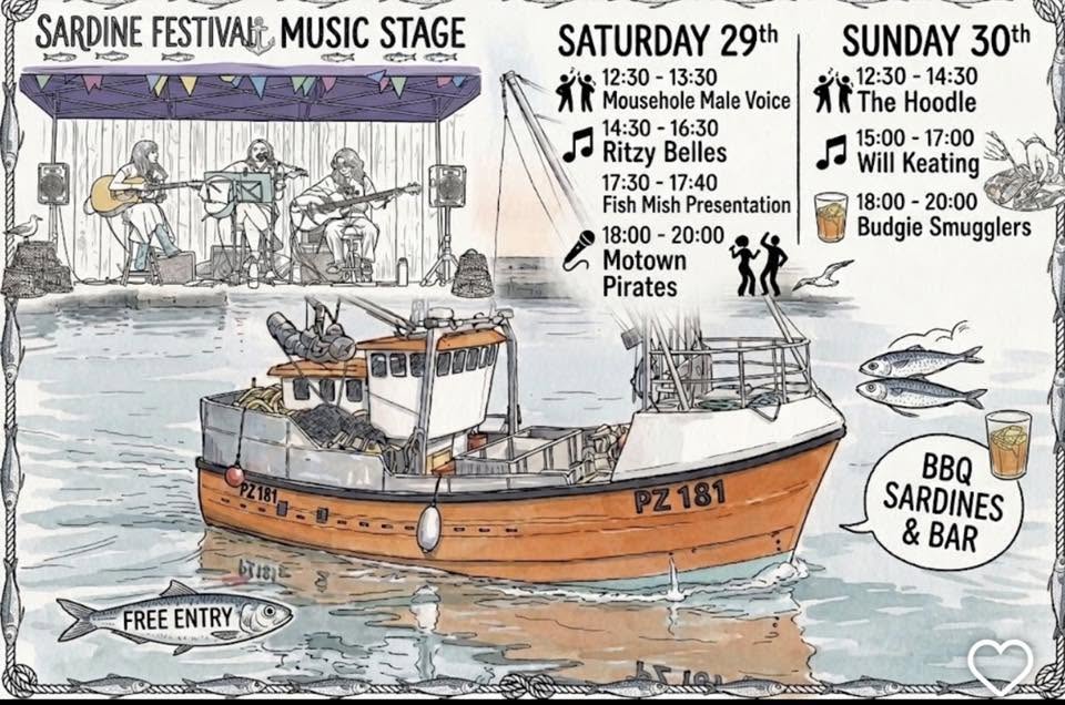 Cartoon of fishing boats
